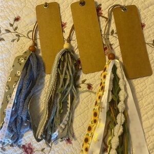 Handcrafted Bookmark Set with Tassels